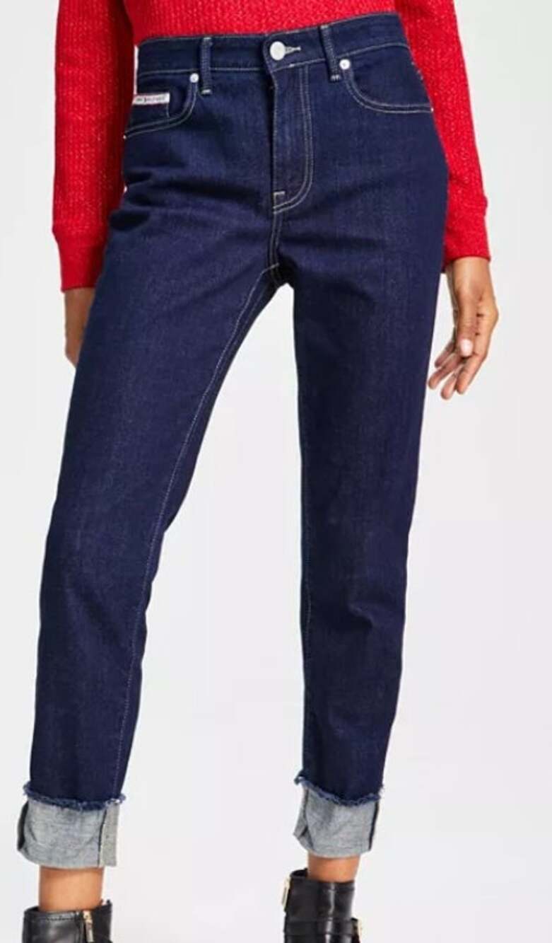 Tommy Hilfiger Women's Tribeca TH Flex Raw-Cuff Skinny Jeans Sz 4